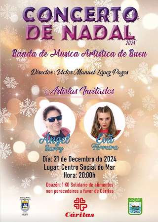 Fechas, información, programa, cartel, imágenes, mapa y ubicación de Concerto Benéfico de Nadal   en  Bueu