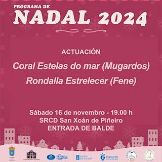 Fechas, información, programa, cartel, imágenes, mapa y ubicación de Concerto Coral de Nadal (2025)  en  Mugardos