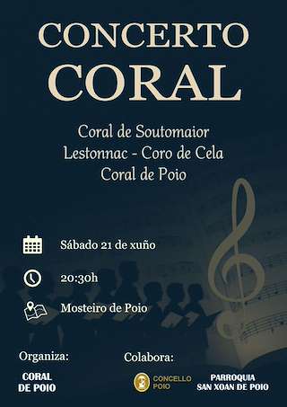 Fechas, información, programa, cartel, imágenes, mapa y ubicación de Concerto Coral  en  Poio