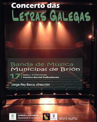 Fechas, información, programa, cartel, imágenes, mapa y ubicación de Concerto das Letras Galegas   en  Brión