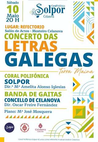 Fechas, información, programa, cartel, imágenes, mapa y ubicación de Concerto das Letras Galegas  en  Celanova