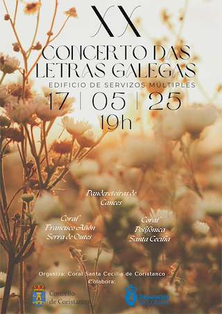 Fechas, información, programa, cartel, imágenes, mapa y ubicación de Concerto das Letras Galegas  en  Coristanco