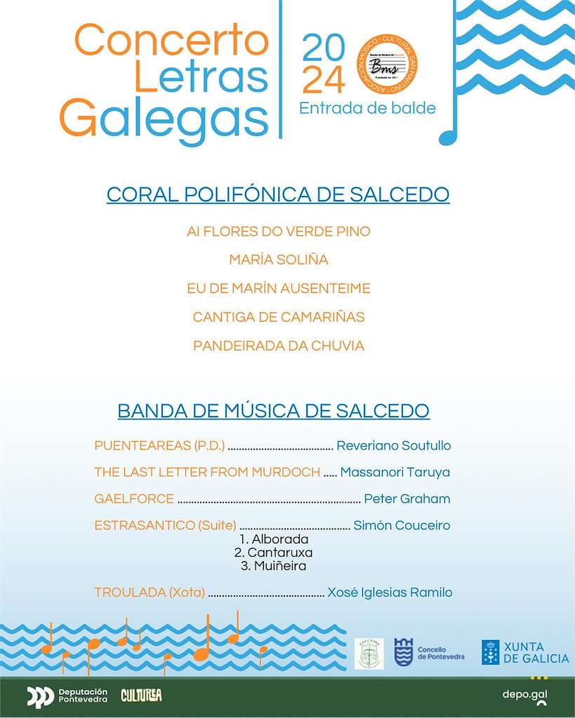 Concerto das Letras Galegas de Salcedo (2024) en Pontevedra