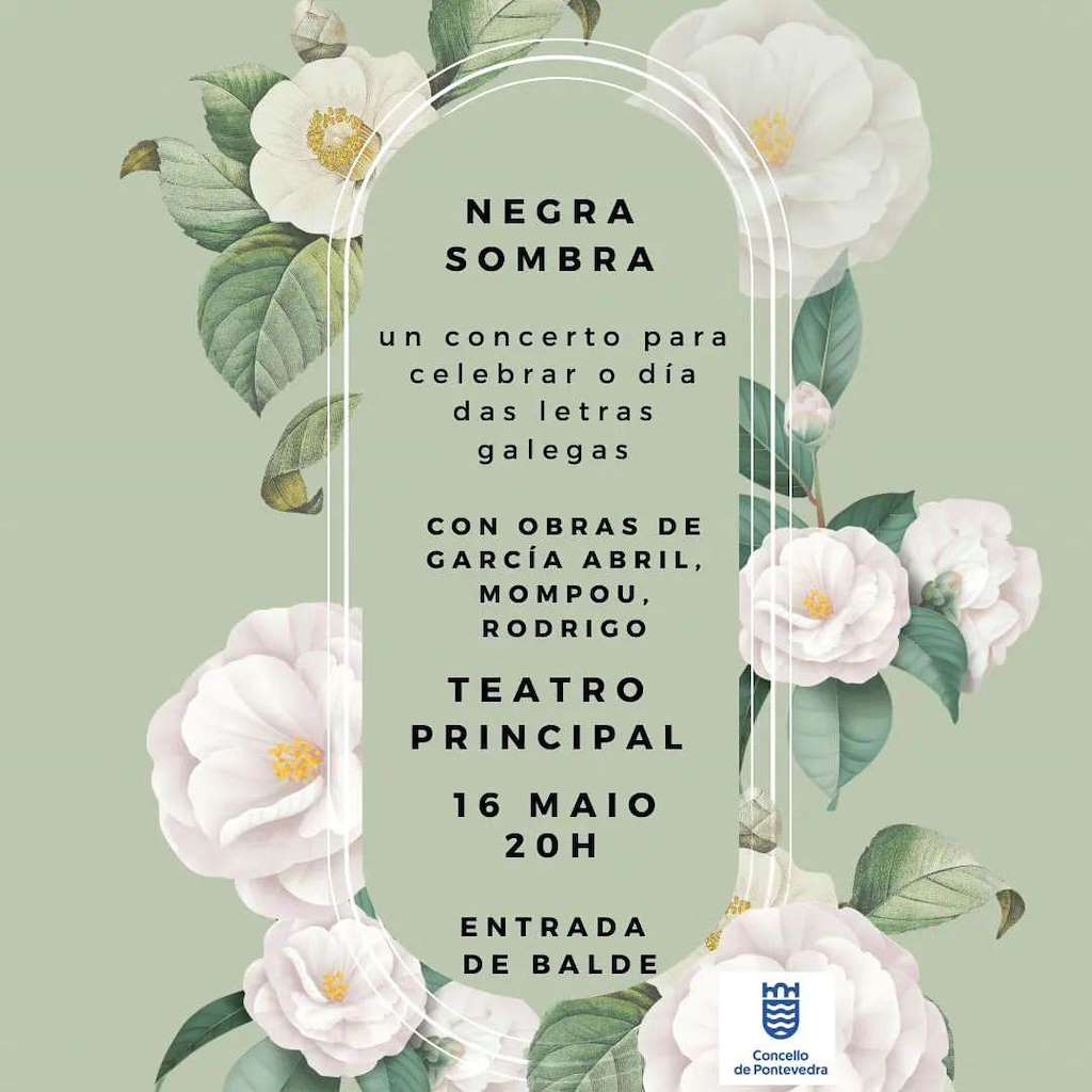 Concerto das Letras Galegas en Pontevedra