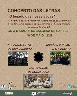 Fechas, información, programa, cartel, imágenes, mapa y ubicación de Concerto das Letras  en  Salceda de Caselas