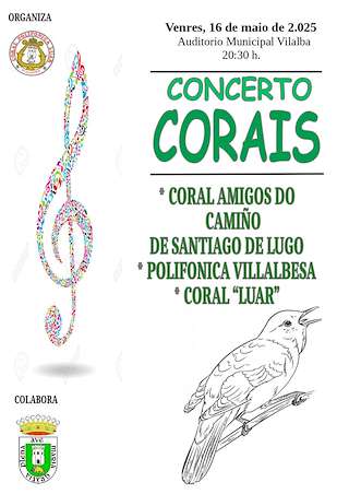 Fechas, información, programa, cartel, imágenes, mapa y ubicación de Concerto de Corais  en  Vilalba