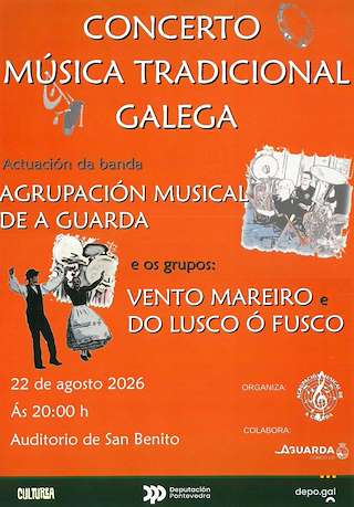 Fechas, información, programa, cartel, imágenes, mapa y ubicación de Concerto de Música Tradicional Galega (2026)  en  A Guarda