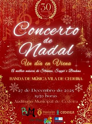 Fechas, información, programa, cartel, imágenes, mapa y ubicación de Concierto de Navidad (2025) en Cedeira