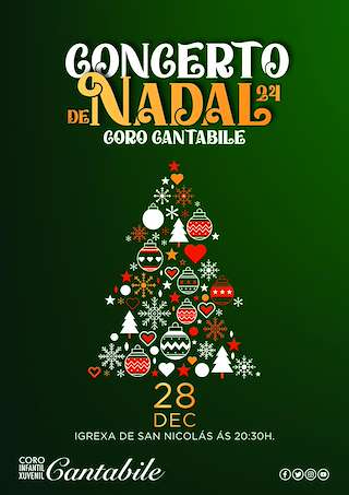 Fechas, información, programa, cartel, imágenes, mapa y ubicación de Concierto de Navidad Coro Cantabile (2025) en A Coruña