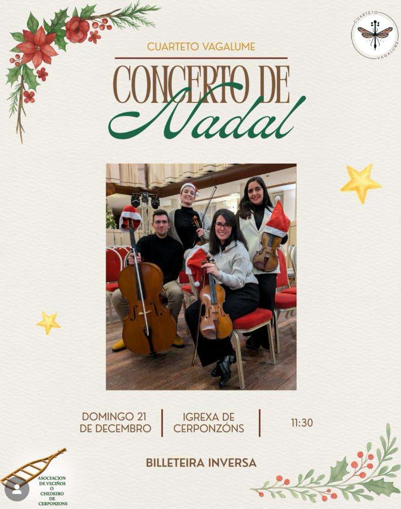 Concerto de Nadal Cuarteto Vagalume (2025) en Pontevedra