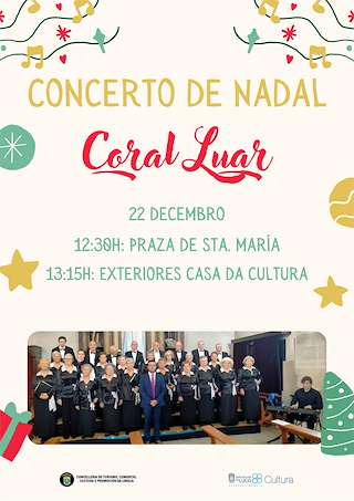 Fechas, información, programa, cartel, imágenes, mapa y ubicación de Concerto de Nadal da Coral Luar  en  Vilalba