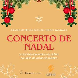 Fechas, información, programa, cartel, imágenes, mapa y ubicación de Concerto de Nadal da Escola de Música  en  Curtis