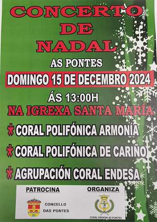 Fechas, información, programa, cartel, imágenes, mapa y ubicación de Concerto de Nadal da Igrexa  en  As Pontes de García Rodríguez