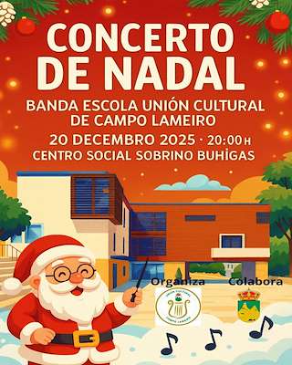 Fechas, información, programa, cartel, imágenes, mapa y ubicación de Concierto de Navidad  en  O Campo Lameiro
