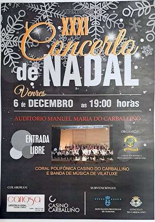 Fechas, información, programa, cartel, imágenes, mapa y ubicación de XXXI Concerto de Nadal  en  O Carballiño