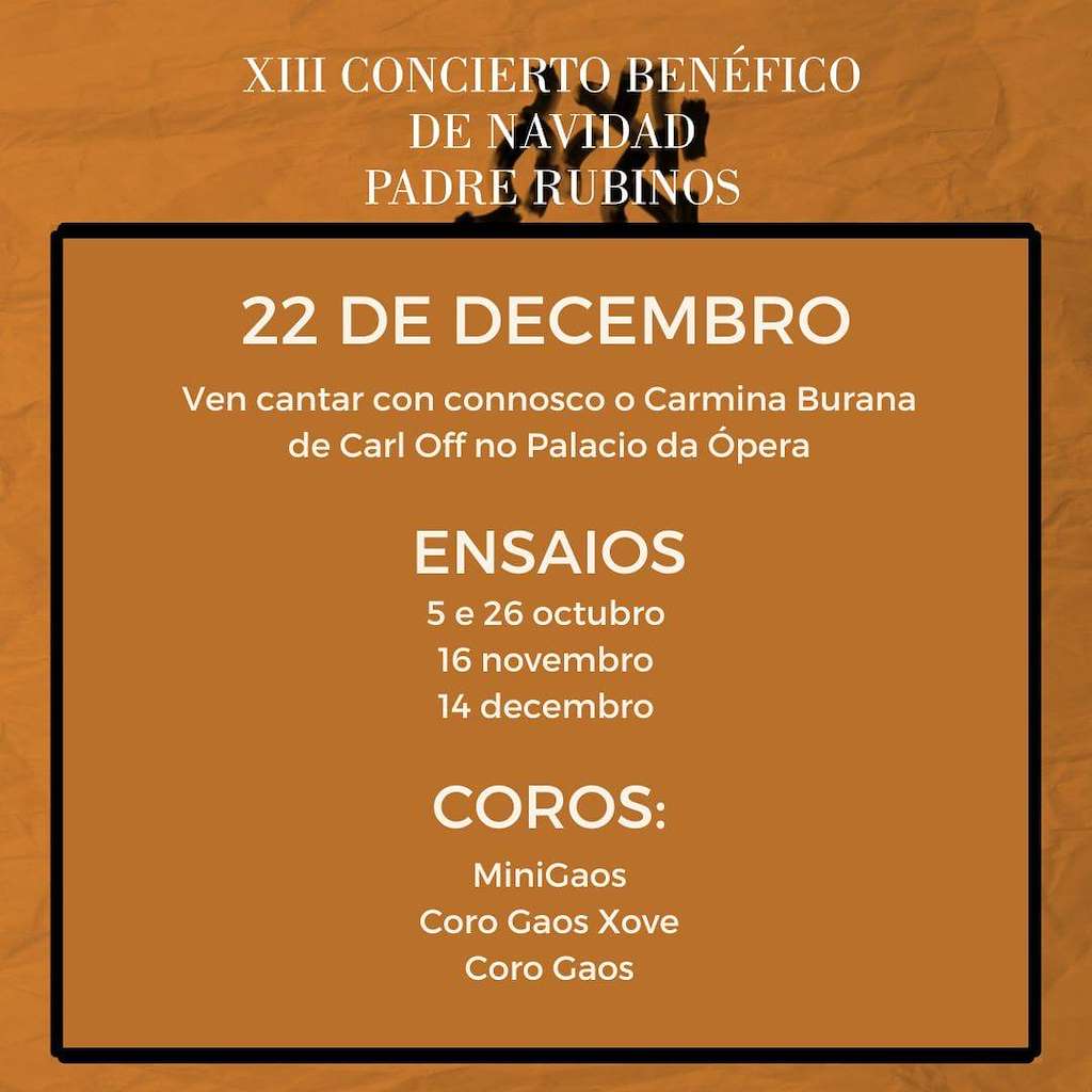 XII Concerto de Nadal Padre Rubinos en A Coruña