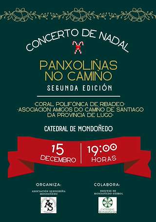 Fechas, información, programa, cartel, imágenes, mapa y ubicación de Concerto de Nadal Panxoliñas no Camiño  en  Mondoñedo