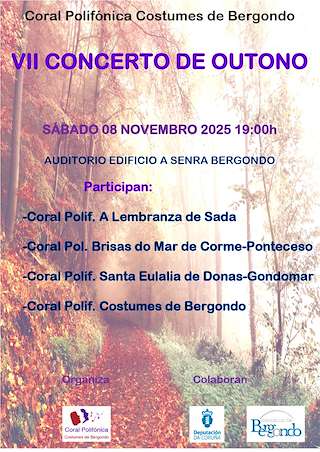 Fechas, información, programa, cartel, imágenes, mapa y ubicación de VII Concerto de Outono (2025)  en  Bergondo