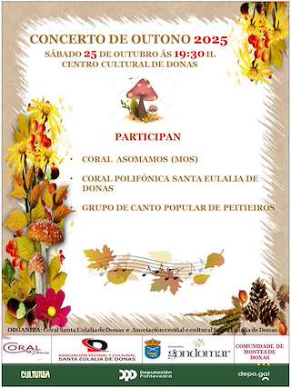 Fechas, información, programa, cartel, imágenes, mapa y ubicación de Concerto de Outono de Donas (2025)  en  Gondomar