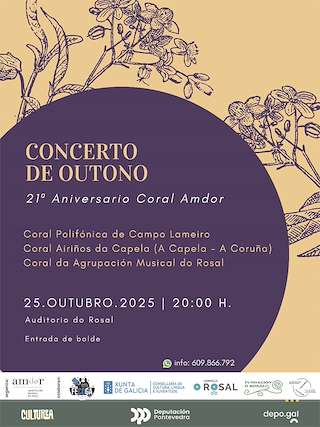 Fechas, información, programa, cartel, imágenes, mapa y ubicación de Concerto de Outono (2025)  en  O Rosal