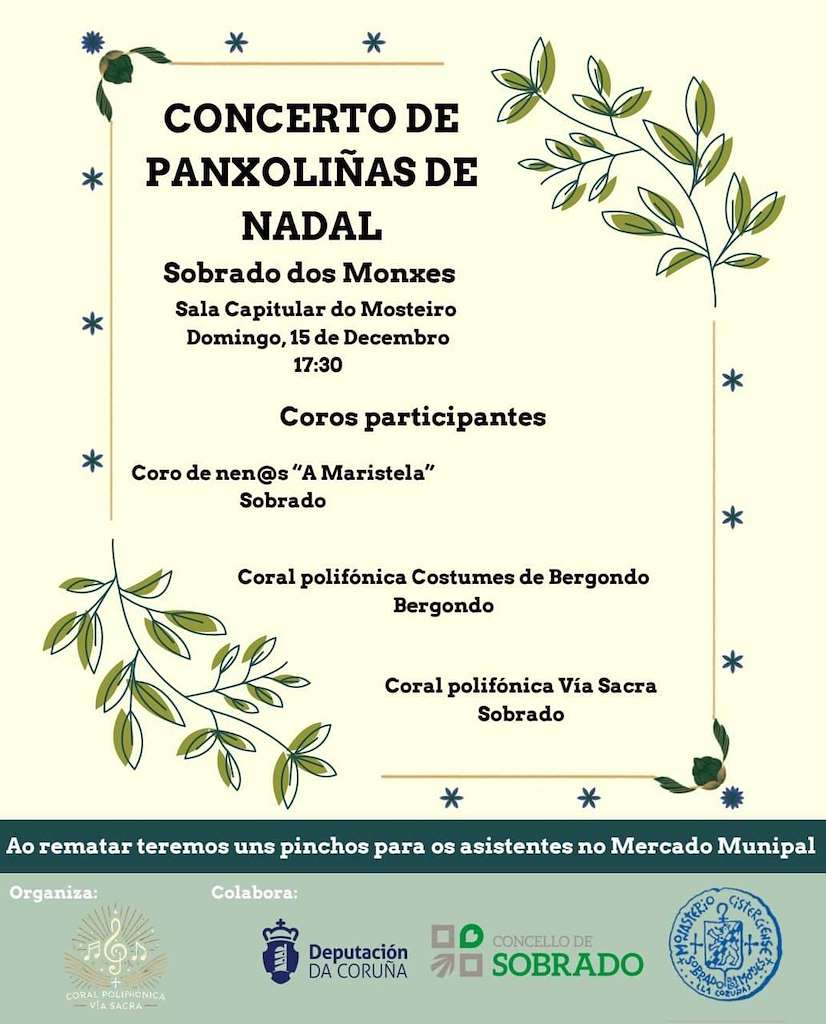 Concerto de Panxoliñas de Nadal en Sobrado