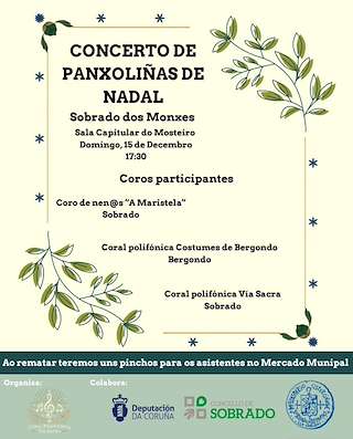Fechas, información, programa, cartel, imágenes, mapa y ubicación de Concerto de Panxoliñas de Nadal  en  Sobrado