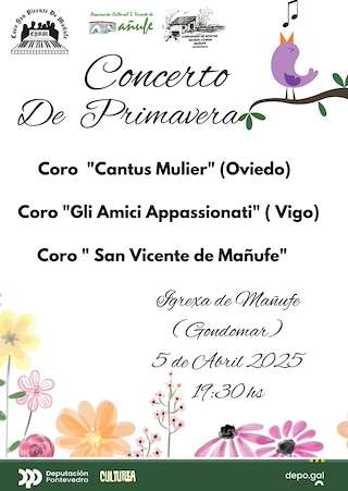 Fechas, información, programa, cartel, imágenes, mapa y ubicación de Concerto de Primavera de Mañufe  en  Gondomar