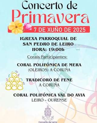 Fechas, información, programa, cartel, imágenes, mapa y ubicación de Concerto de Primavera  en  Leiro