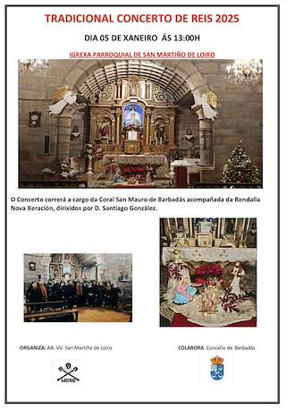 Fechas, información, programa, cartel, imágenes, mapa y ubicación de Concerto de Reis de Loiro  en  Barbadás