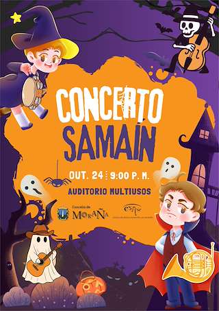 Fechas, información, programa, cartel, imágenes, mapa y ubicación de Concerto de Samaín da Escola de Música Municipal  en  Moraña