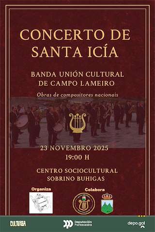 Fechas, información, programa, cartel, imágenes, mapa y ubicación de Concerto de Santa Icía (2025)  en  Campo Lameiro