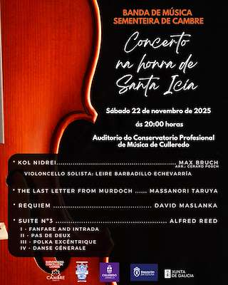 Fechas, información, programa, cartel, imágenes, mapa y ubicación de Concerto de Santa Icía (2025)  en  Culleredo