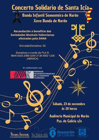 Fechas, información, programa, cartel, imágenes, mapa y ubicación de Concerto de Santa Icía da Asociación Cultural Musical Sementeira  en  Narón
