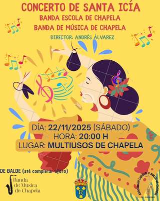 Fechas, información, programa, cartel, imágenes, mapa y ubicación de Concerto de Santa Icía de Chapela (2025)  en  Redondela