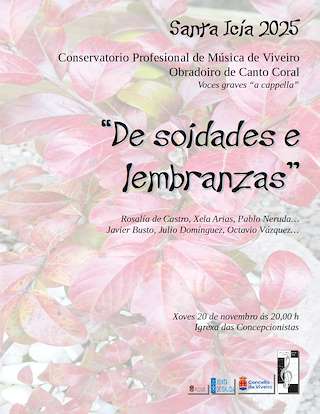 Fechas, información, programa, cartel, imágenes, mapa y ubicación de Concerto de Santa Icía do Conservatorio  (2025)  en  Viveiro
