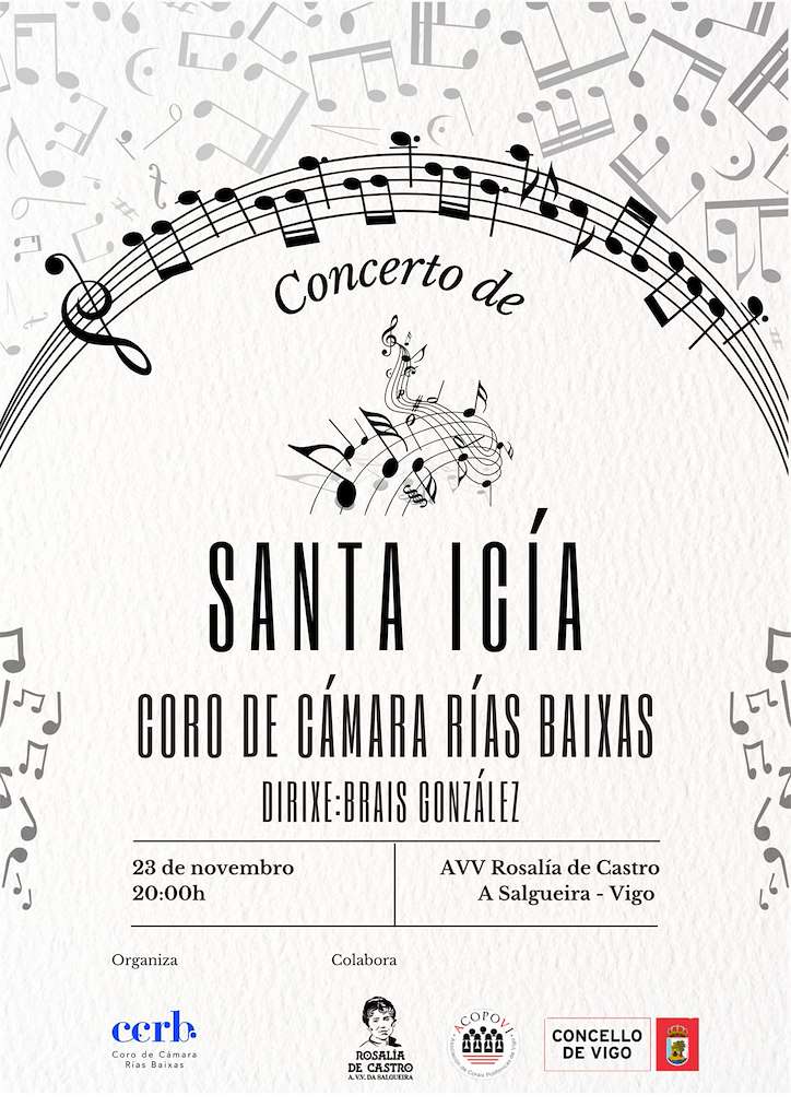 Concerto de Santa Icía do Coro de Cámara Rías Baixas (2025) en Vigo