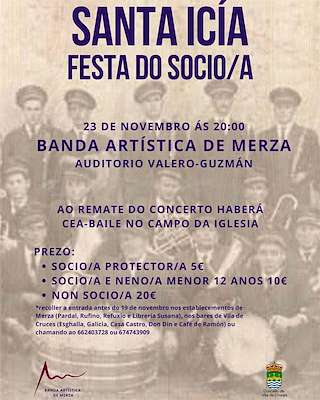 Fechas, información, programa, cartel, imágenes, mapa y ubicación de Concerto de Santa Icia  en  Vila de Cruces