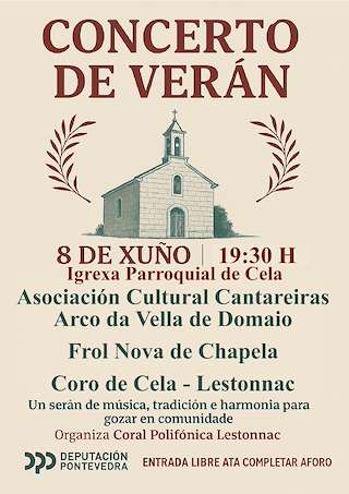 Fechas, información, programa, cartel, imágenes, mapa y ubicación de Concerto de Verán  en  Bueu