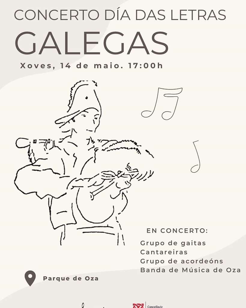 Concerto Día das Letras Galegas (2026) en Oza Cesuras