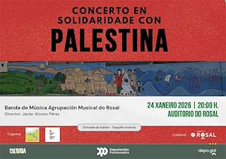Fechas, información, programa, cartel, imágenes, mapa y ubicación de Concerto en Solidaridade con Palestina (2026)  en  O Rosal