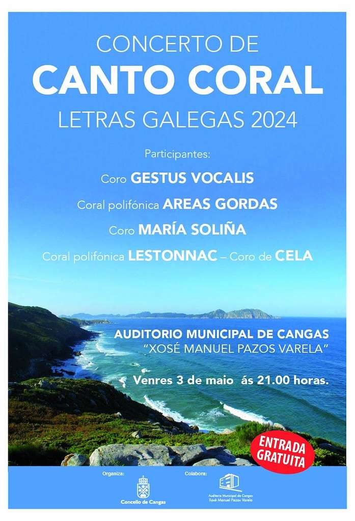 Concerto Letras Galegas en Cangas