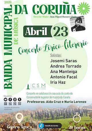 Fechas, información, programa, cartel, imágenes, mapa y ubicación de Concerto Lírico - Literario (2026)  en  A Coruña