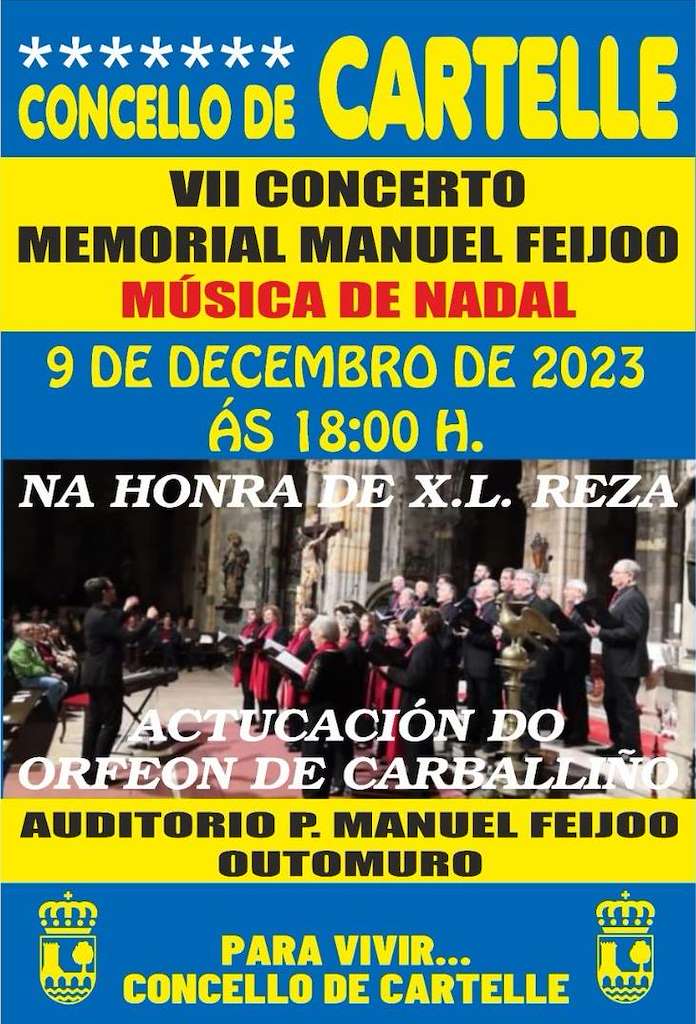 VII Concerto Memorial Manuel Feijoo - Música de Nadal en Cartelle