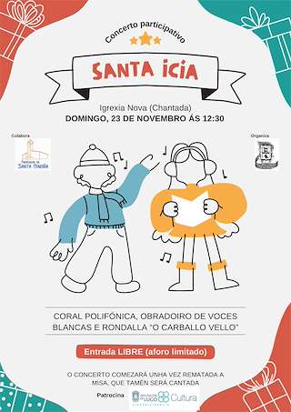 Fechas, información, programa, cartel, imágenes, mapa y ubicación de Concerto Participativo de Santa Icía (2025)  en  Chantada