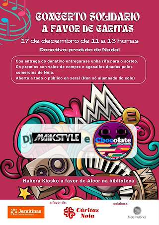 Fechas, información, programa, cartel, imágenes, mapa y ubicación de Concerto Solidario a favor de Cáritas  en  Noia
