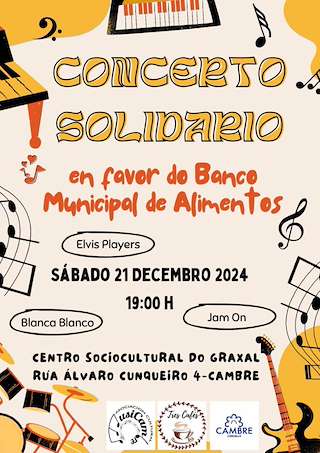 Fechas, información, programa, cartel, imágenes, mapa y ubicación de Concerto Solidario   en  Cambre