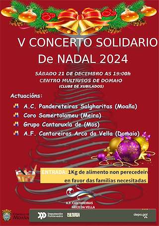 Fechas, información, programa, cartel, imágenes, mapa y ubicación de Concerto Solidario de Nadal  en  Moaña