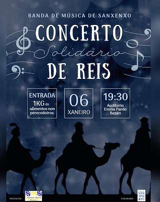 Fechas, información, programa, cartel, imágenes, mapa y ubicación de Concerto Solidario de Reis  en  Sanxenxo