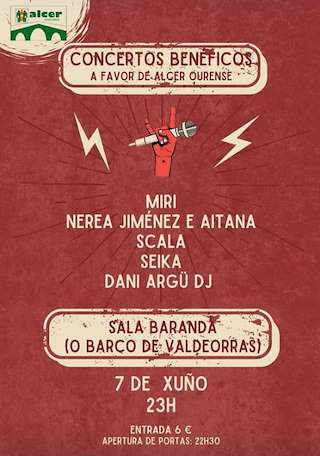 Fechas, información, programa, cartel, imágenes, mapa y ubicación de Concertos Benéficos a Favor de Alcer Ourense   en  O Barco de Valdeorras