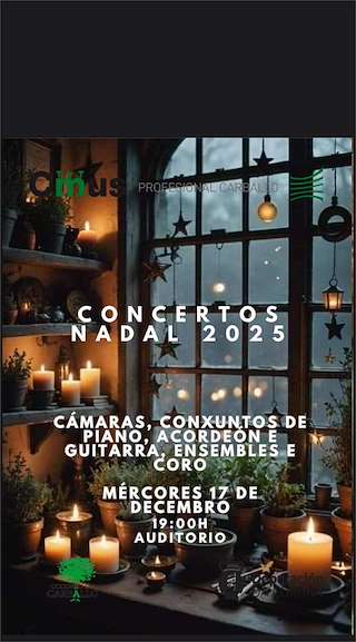 Fechas, información, programa, cartel, imágenes, mapa y ubicación de Concertos de Nadal (2025)  en  Carballo